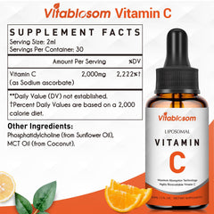 Vitablosom bottle packaging emphasizing quality and vegetarian-friendly formula.
