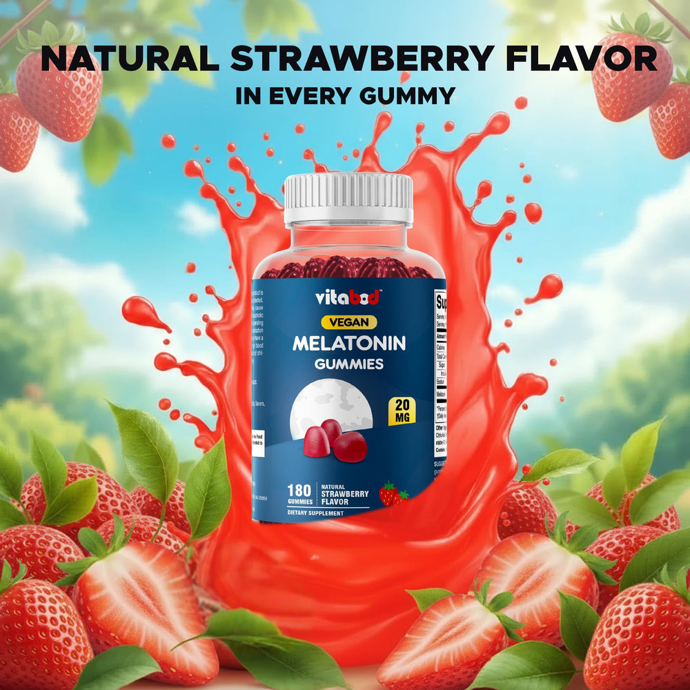 Vitabod Melatonin Gummies bottle open-close scene for routine use.