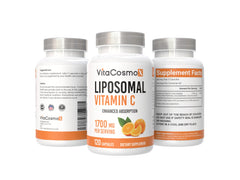 VitaCosmoX Liposomal Vitamin C two-bottle pack shown for value.