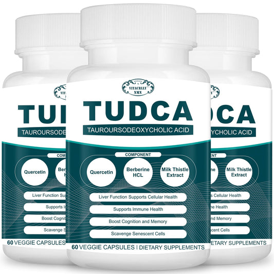 VITACRLLYNMN Tudca bottle shot suggesting daily liver support and detox potential