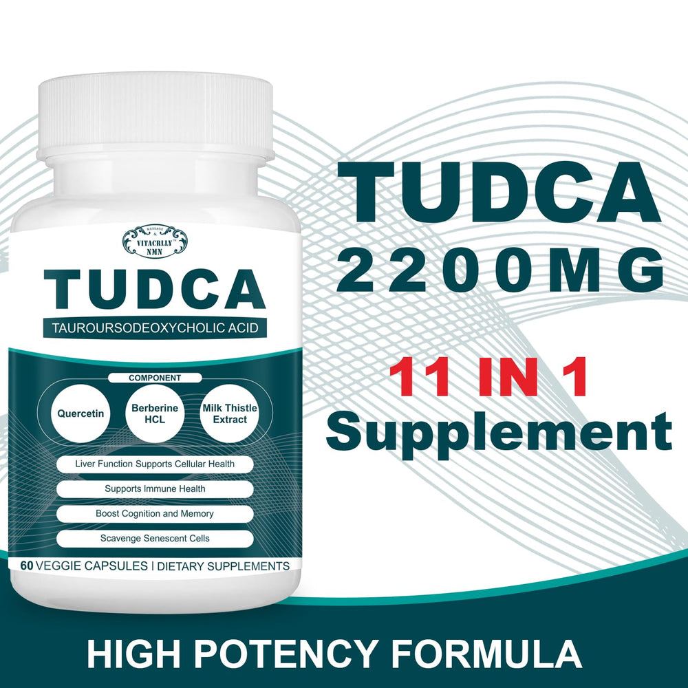 VITACRLLYNMN Tudca capsules on counter for easy daily supplementation