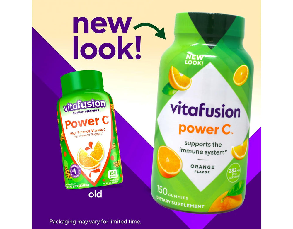 Award badge for Vitafusion Power C taste on packaging.