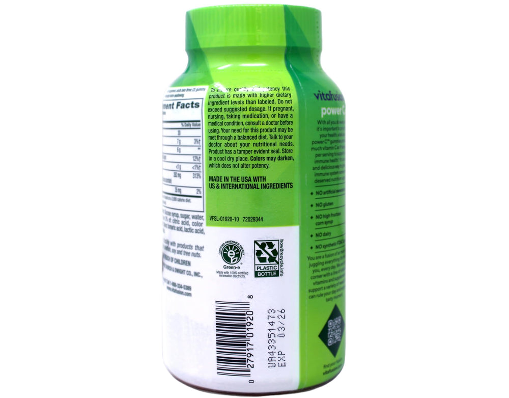 Vitafusion Power C Gummies orange-flavor close-up with tangy citrus aroma