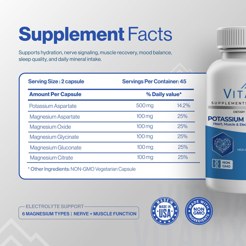 VITAJAX gluten-free seal highlighting clean, non-GMO ingredients.