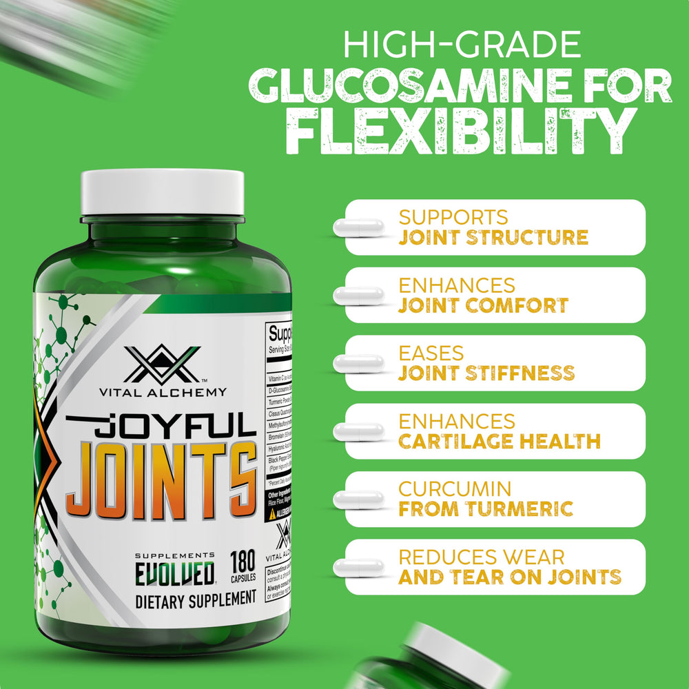 Vital Alchemy Joyful Joints capsules shown for easy daily use