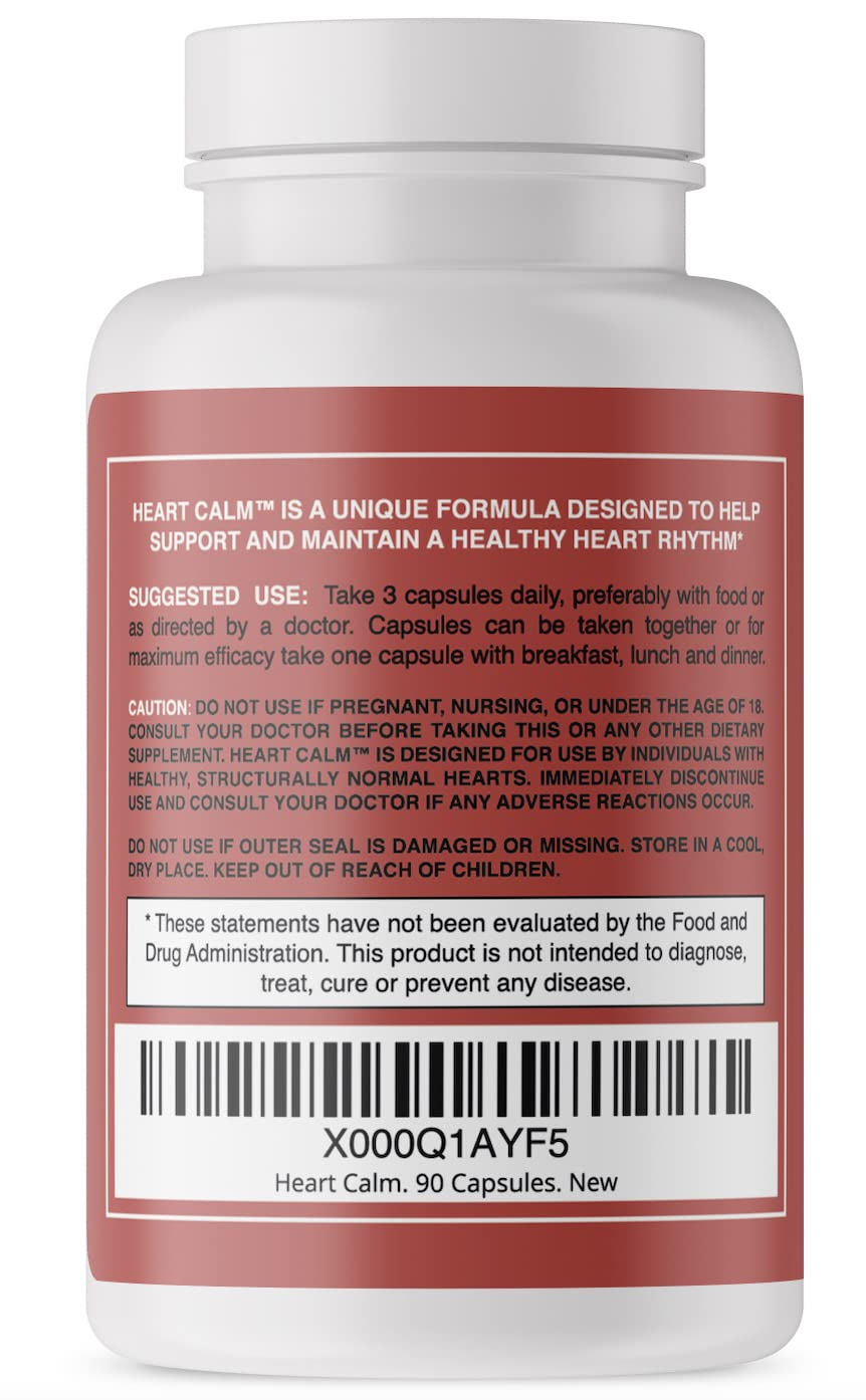 Heart Calm ingredients including CoQ10 and taurine for cardiac energy