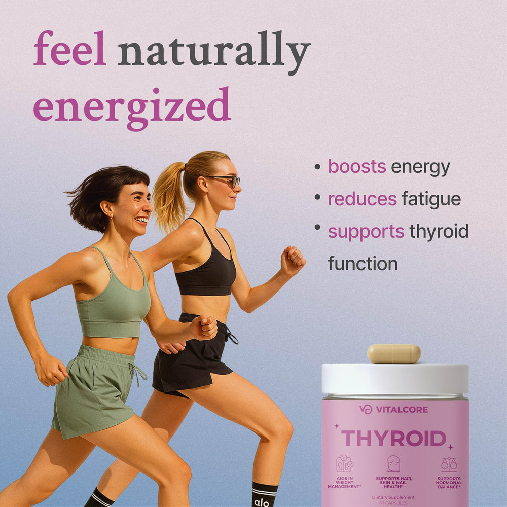 Vital Core packaging front—premium non-GMO thyroid supplement.