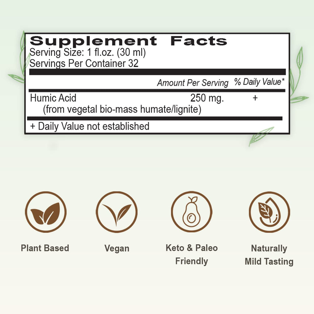 Vital Earth Minerals humic minerals liquid bottle ready for mixing