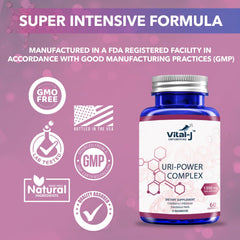 Vital-J Empowering cranberry juice powder detail highlighting antioxidants.