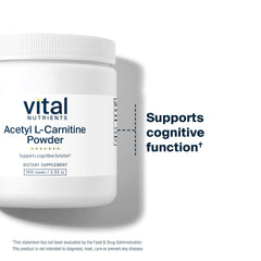 Vital Nutrients Acetyl L-Carnitine Powder measuring-gram sachets for easy dosing.