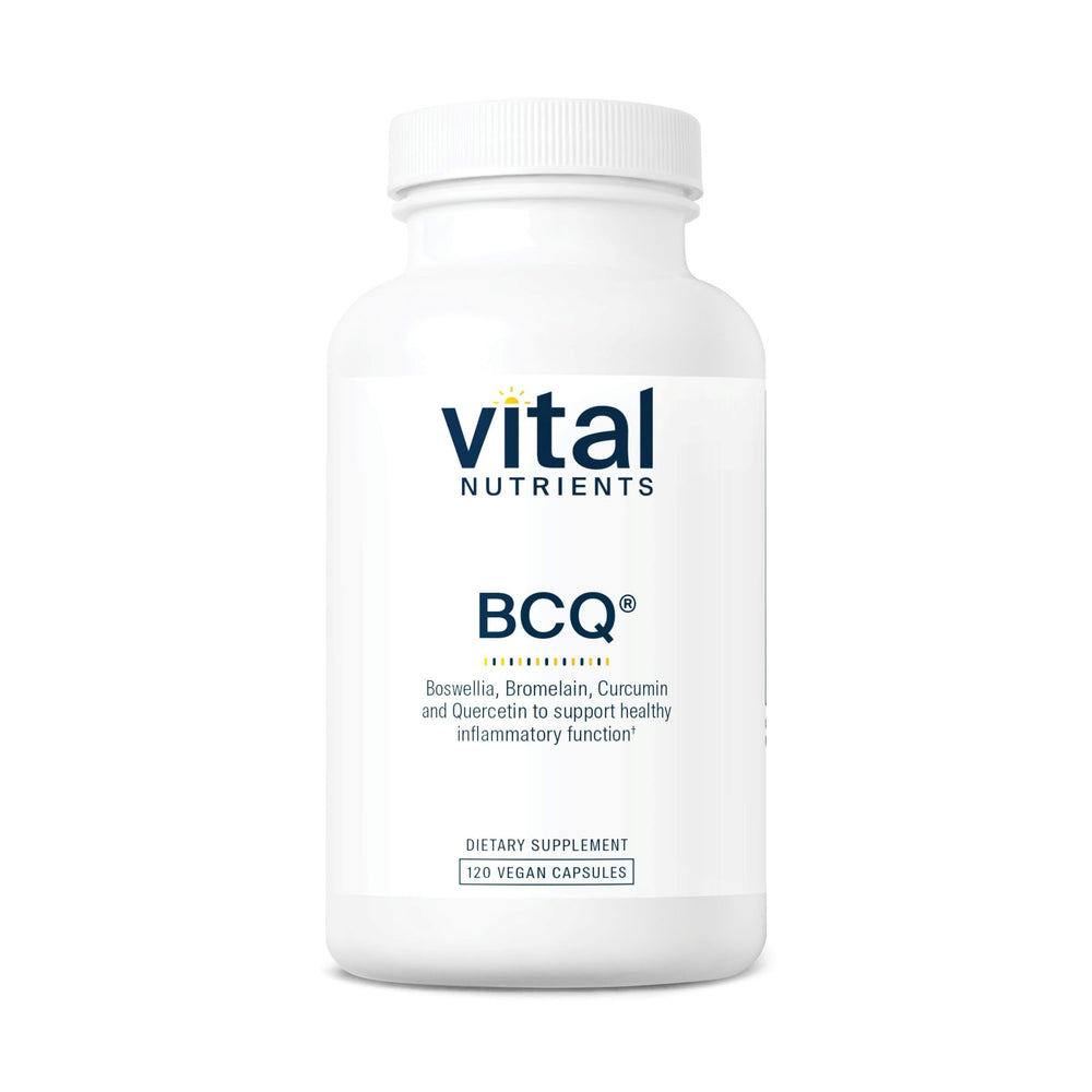 Vital Nutrients BCQ bottle front showing vegan joint support formula.