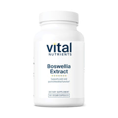 Vital Nutrients Boswellia 400mg bottle pour hints at convenient joint-support routine