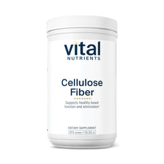 Vital Nutrients cellulose fiber powder bottle offers vegan insoluble fiber to support healthy elimination.