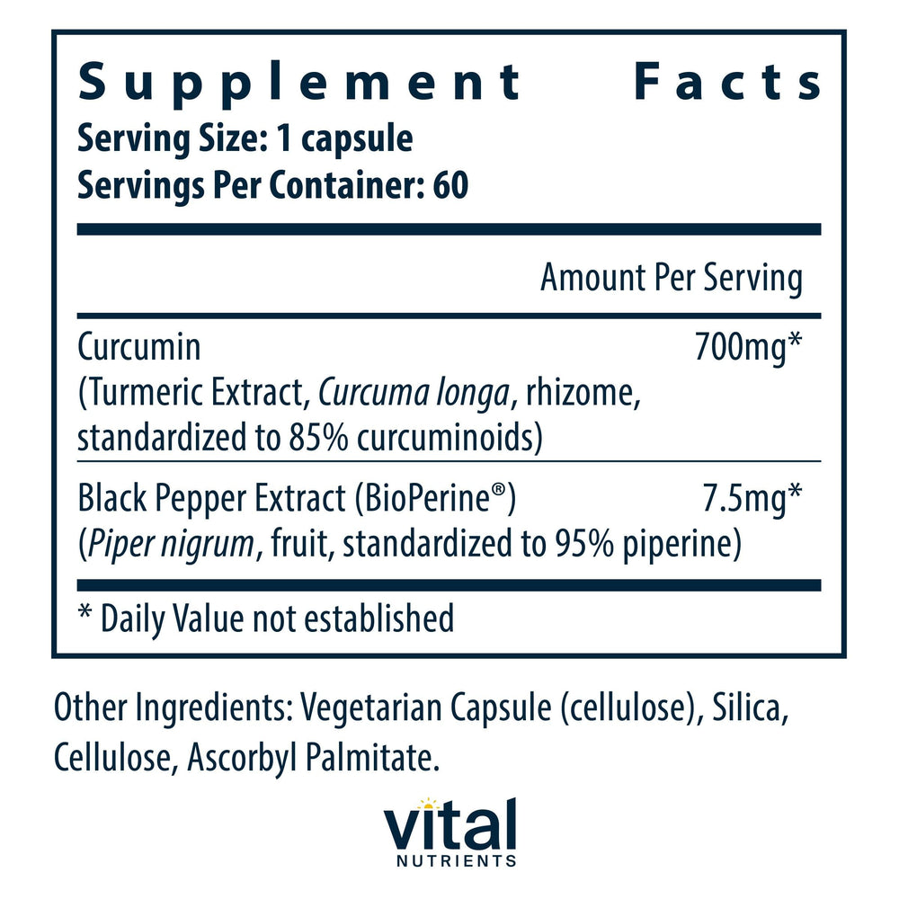 Vital Nutrients Curcumin Extract 700mg pour demonstrates easy daily use.