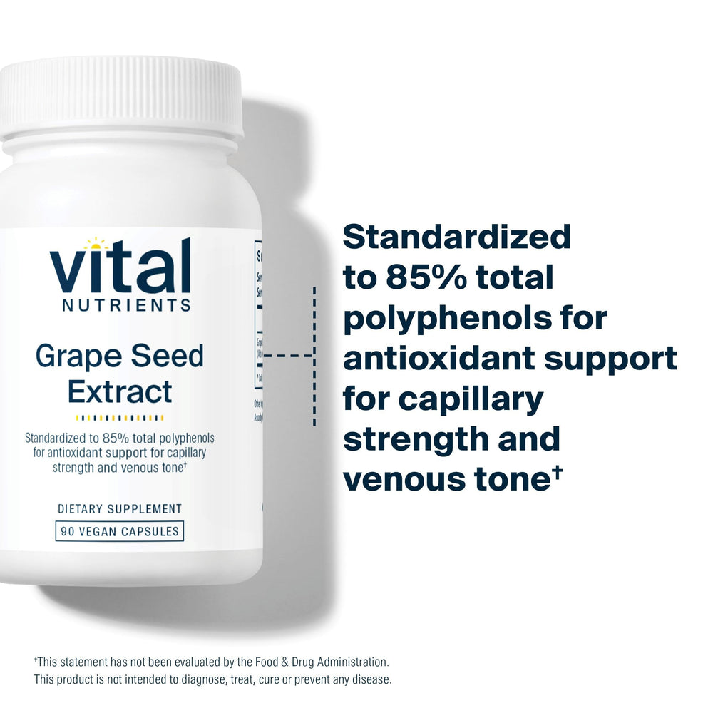 Vital Nutrients label purity seal emphasizes quality and third-party testing for trusted supplements.