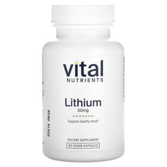 Vital Nutrients Lithium Orotate bottle pour for daily balance and concentration