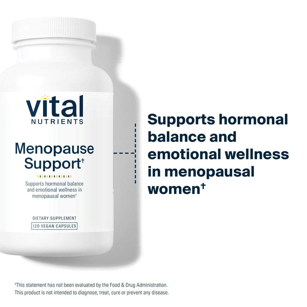 Vital Nutrients Menopause Support blend featuring black cohosh for menopausal balance