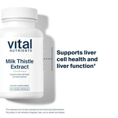 Vital Nutrients Milk Thistle Extract bottle pour for easy daily use.