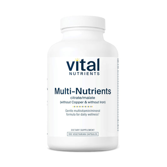 Vital Nutrients Multi-Nutrients bottle front for daily wellness.