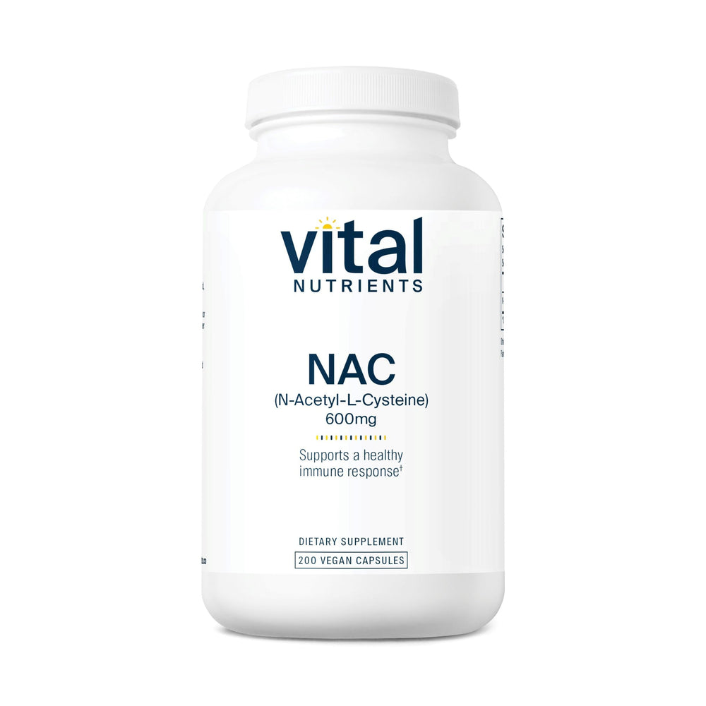 Vital Nutrients NAC 600mg bottle front for daily antioxidant support