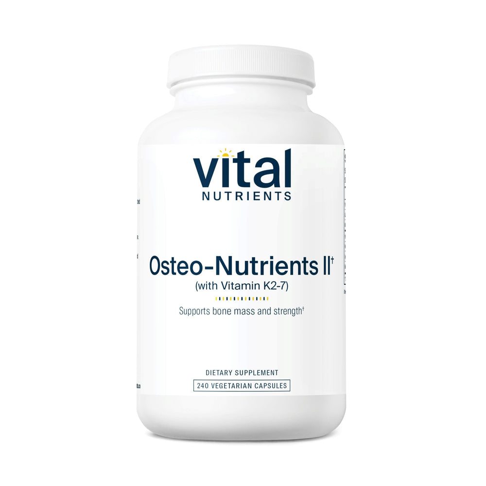 Vital Nutrients Osteo-Nutrients II bottle front view highlighting bone support.