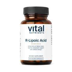 Vital Nutrients R-Lipoic Acid 200mg capsules for metabolism support