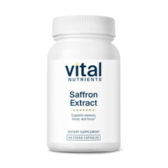 Vital Nutrients saffron extract bottle supports mood balance and restful sleep