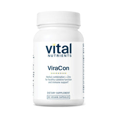 Vital Nutrients ViraCon bottle cap highlighting vegan immune support potential.