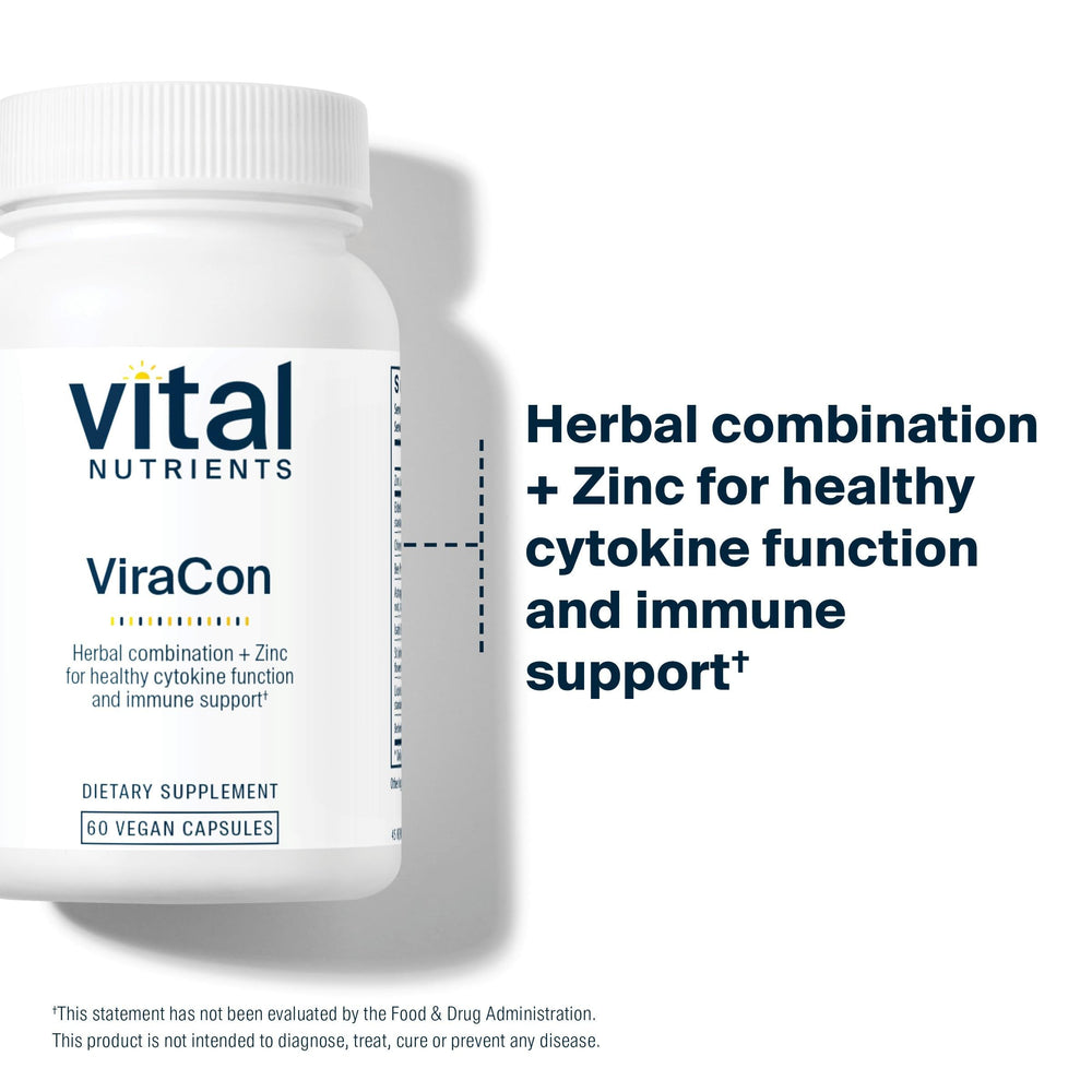 Vital Nutrients ViraCon elderberry ingredients visual emphasizing respiratory health potential.