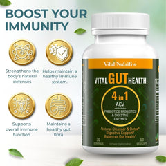 Vital Nutritive Vital Gut Health probiotics — live cultures for gut flora support.