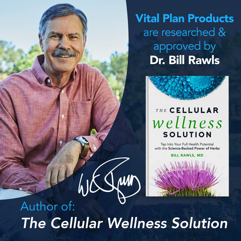 Vital Plan ingredients pattern shows Reishi, Turmeric, Rhodiola.