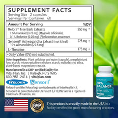 Vital Plan HPA Balance capsules closeup for easy daily use