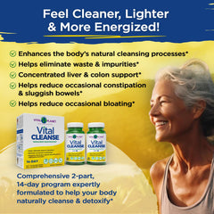 Vital Planet Vital Cleanse bottle front label with branding and dosage info