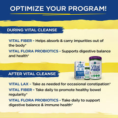 Vital Planet Vital Cleanse kit on display with 14-day plan and capsules