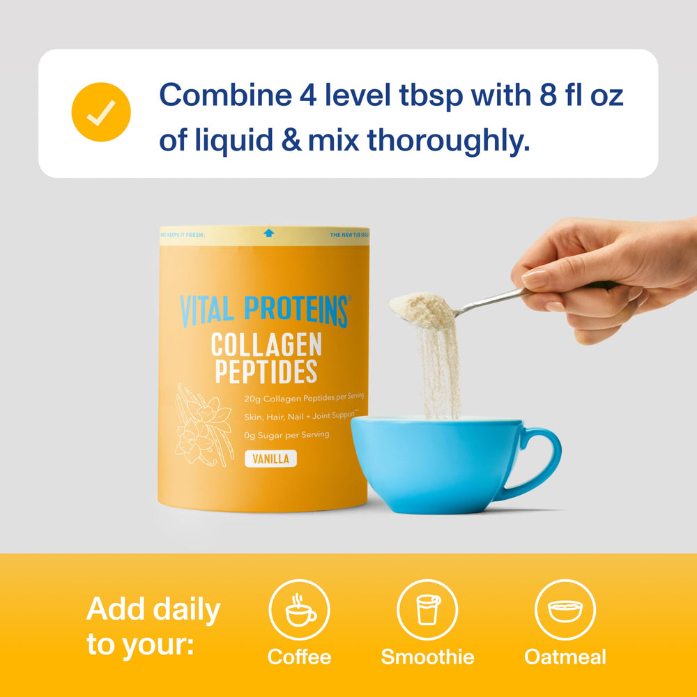 Vital Proteins Collagen Peptides Vanilla added to tea creates creamy notes
