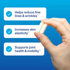 Vital Proteins gluten-free capsules on hand emphasize convenient everyday use