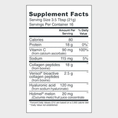 Vital Proteins Skin Complex tub with scoop for easy daily dosing.
