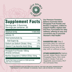 Vital Source Nutrition Feminine Balance Gummies daily dose two gummies
