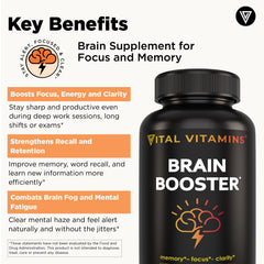 Vital Vitamins Ginkgo Biloba bottle emphasizes focus and recall.