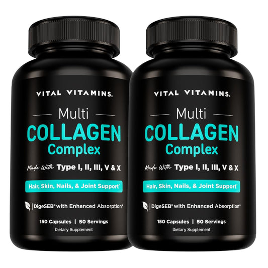 Vital Vitamins multi-collagen bottle for convenient daily wellness