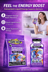 VITAL 4U Screamin Energy Max Hit bottle cap close-up emphasizes portable energy on demand.