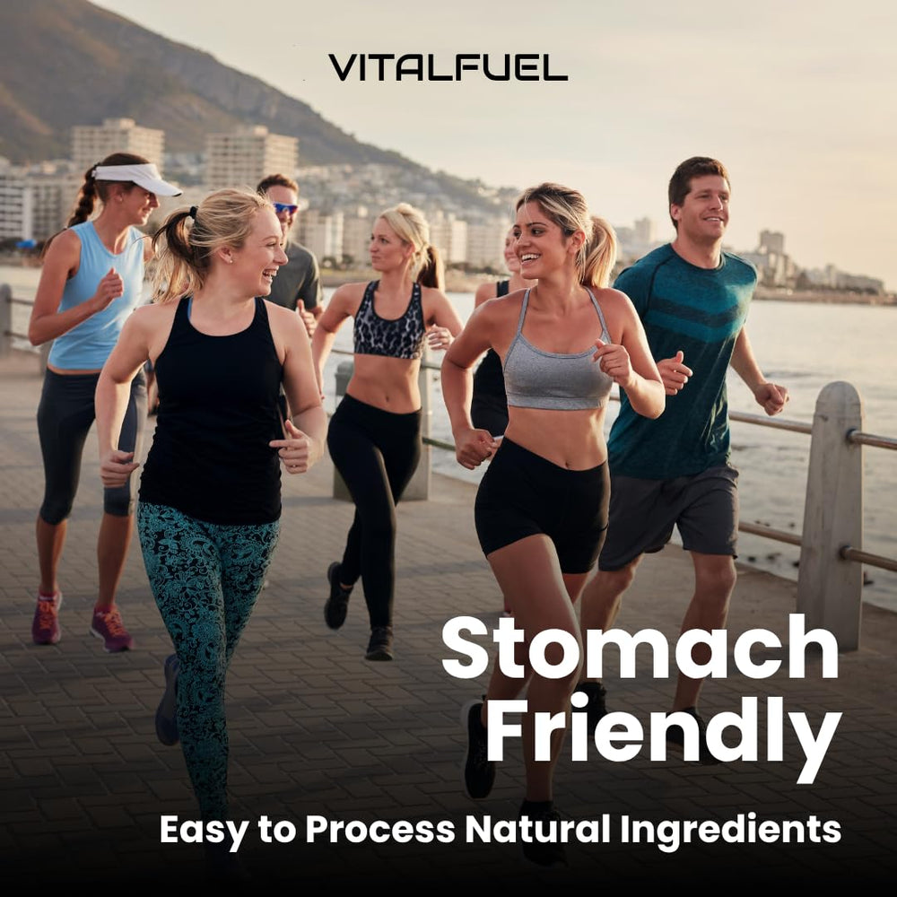 VitalFuel Real Banana Energy Gel used by an athlete during endurance training outdoors.