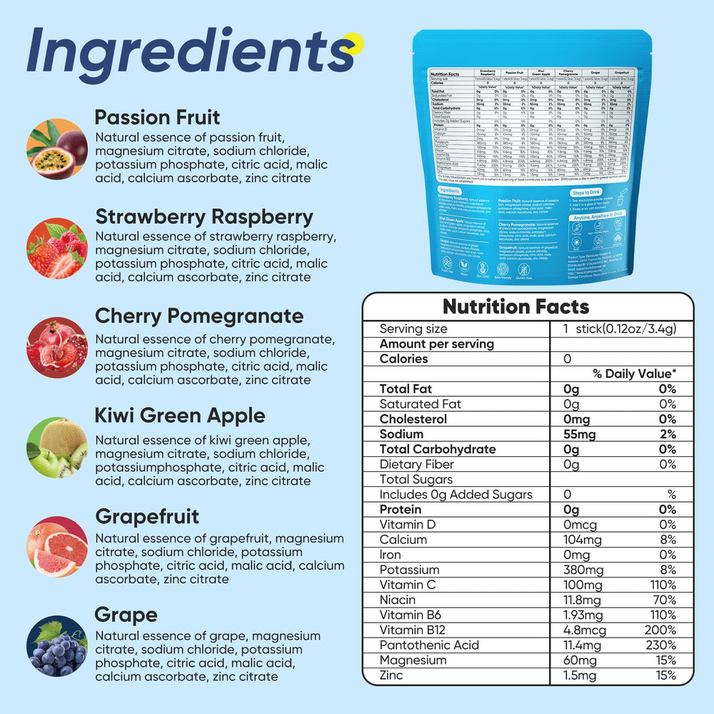 VitalHarvest electrolytes passion fruit packets support fast rehydration after workouts.