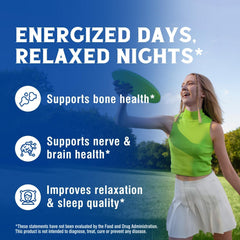Vitalibre bone and heart health magnesium capsules on bottle label