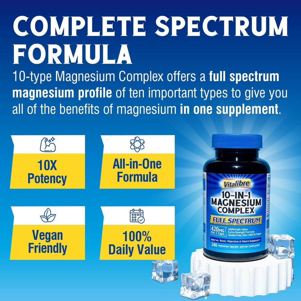 Vitalibre chelated magnesium capsules highlight nerve relaxation and sleep support