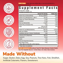 Vitalibre D3 and K2 blend showing bone-support nutrients.