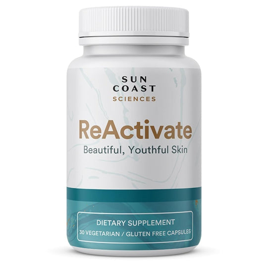Vitalifi ReActivate bottle front view for daily skin support and radiance