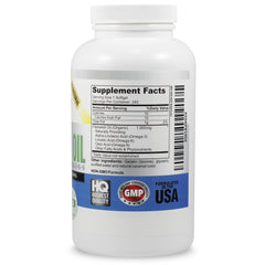 Vitalité Now organic flaxseed label emphasizing non-GMO ingredients and virgin cold pressed quality