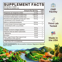 Vitalitown Glucosamine Chondroitin MSM tablets in hand suggest easy daily dosing.