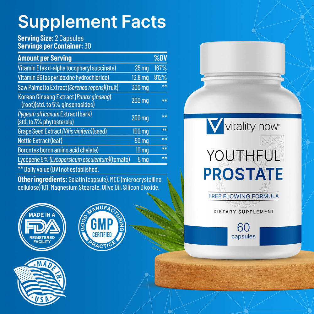 Daily-use scene featuring Vitality Now Prostate Support.